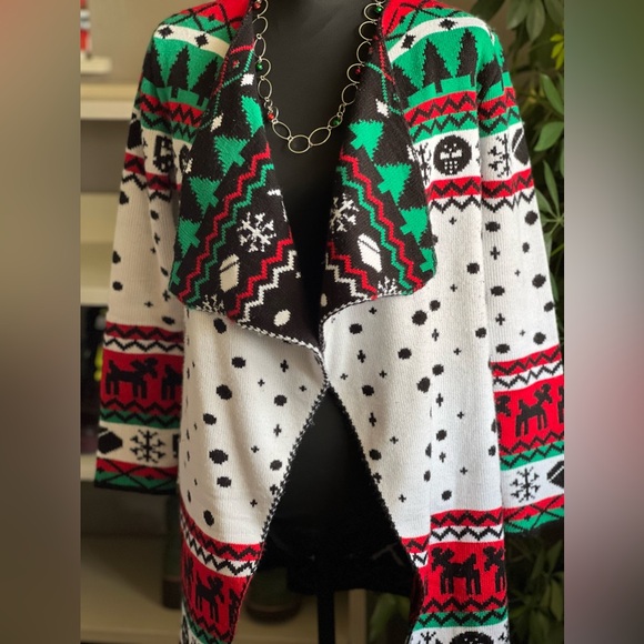 Holiday Open-Front Cardigan - size SMALL - Picture 9 of 16